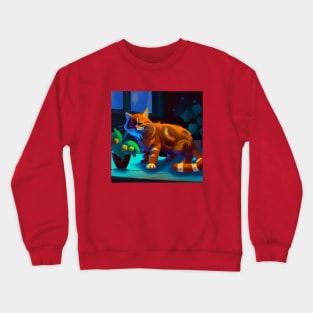 This Orange Cat is Up to Something Crewneck Sweatshirt